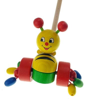 Holzspielzeug Schiebetier Biene BxHxT 15x54,5x9cm NEU Spielgerät Babyspielzeug