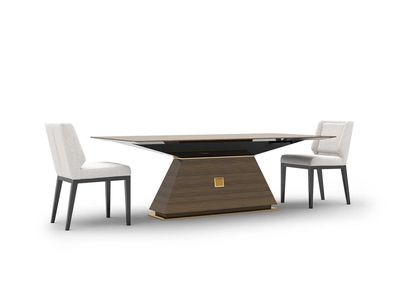 Luxus Gruppe Textil Polster 4x Stühle Holz Esstisch Esszimmer Design Set