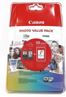 CANON PG-540L BK 11ml, CL-541XL color 15ml, Pixma MX395 MX435 MX515, + Fotopapier