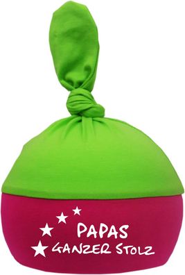 1-Zipfel Baby Mütze Multicolor mit Papas ganzer Stolz