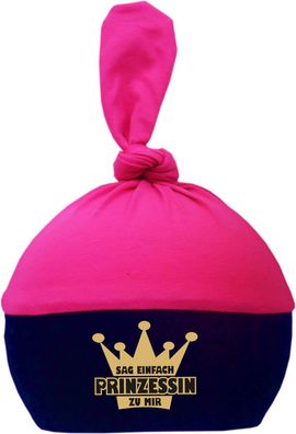1-Zipfel Baby Mütze Multicolor mit Sag einfach Prinzessin zu mir