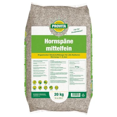 Provita® Hornspäne mittelfein 20 kg Kulturendünger Pflanzendünger