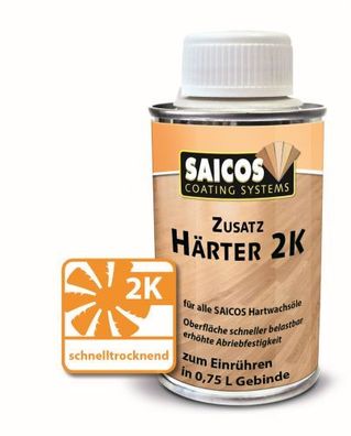 SAICOS Zusatz Härter 2K 0,05 / 0,125 Liter für 0,75 / 2,5 L Hartwachsöl