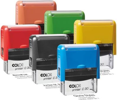 COLOP Stempel Printer Compact Pro 40 mit individueller Textplatte/ Logo Textstempel