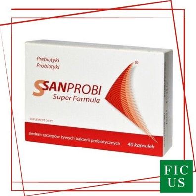 Sanprobi Super Formula Probiotisch - 40 Kapseln - 05.2025-SCHNELLE Lieferung