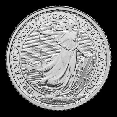 Platinmünze Britannia Charles Platin 1/10 oz 2024 Royal Mint