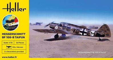 Heller 1:72 56231 Starter KIT Messerschmitt Bf 108 B Taifun