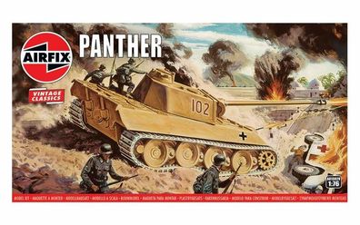 Airfix 1:76 A01302V Panther Tank, Vintage Classics