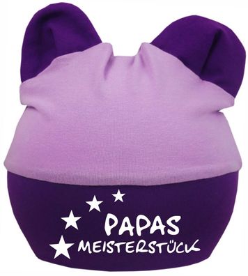 Baby und Kinder Ohren Mütze Multicolor mit Papas Meisterstück