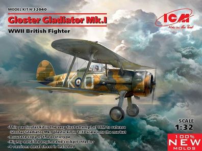 ICM 1:32 32040 Gloster Gladiator Mk. I, WWII British Figh
