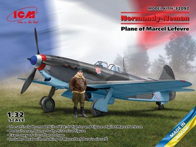 ICM 1:32 32092 Normandy-Neman. Plane of Marcel Lefevre(Yak-9T w.M. Lefevre figure)