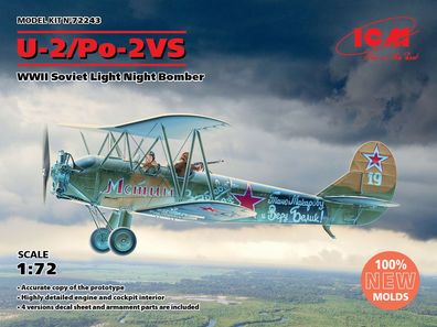 ICM 1:72 72243 U-2/Po-2VS, WWII Soviet Light Night Bomber