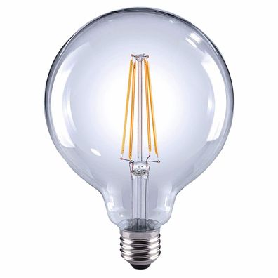Xavax LED-Lampe Globe G120 Filament Dimmbar E27 8W = 75W Birne Leuchtmittel Warm