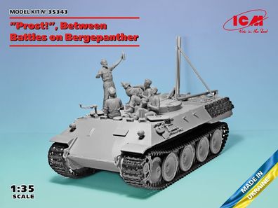 ICM 1:35 35343 Prost!Between Battles on Bergepanther(WWII German Tankmen with Bergepa