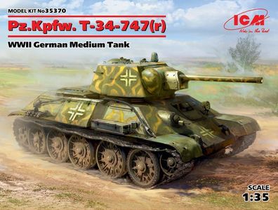 ICM 1:35 35370 Pz. Kpfw. T-34-747(r)WWII German MediumTan