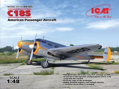 ICM 1:48 48185 C18S, merican Passenger Aircraft