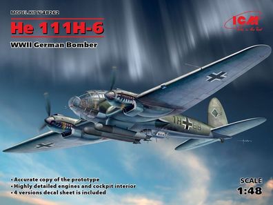 ICM 1:48 48262 He 111H-6, WWII German Bomber