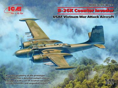 ICM 1:48 48279 B-26K Counter Invader, USAF Vietnam War Attack Aircraft