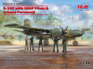 ICM 1:48 48280 B-26K with USAF Pilots & Ground Personnel