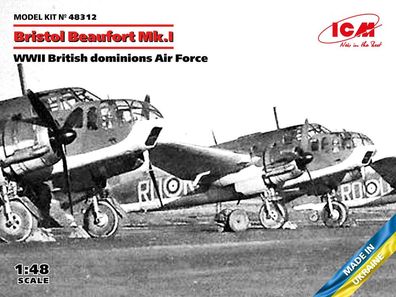ICM 1:48 48312 Bristol Beaufort Mk. I, WWII British dominions Air Force