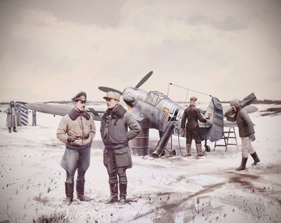 ICM 1:48 48804 Bf 109F-4 with German Luftwaffe stuff