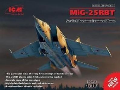 ICM 1:48 48901 MiG-25 RBT, Soviet Reconnaissance Plane (100% new molds)