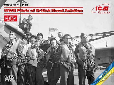 ICM 1:32 32118 WWII Pilots of British Naval Aviation (100% new molds) - NEU