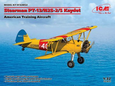 ICM 1:32 32052 Stearman PT-13/ N2S-2/5 Kaydet, American Training Aircraft