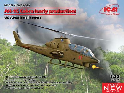 ICM 1:32 32060 AH-1G Cobra (early production), US Attack Helicopter (100% new molds)