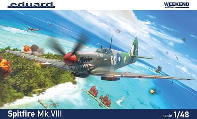 Eduard Plastic Kits 1:48 84154 Spitfire Mk. VIII Weekend edition