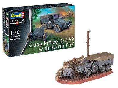 Revell 3344 1:76 Krupp Protze KFZ 69 with 3,7cm Pak- NEU