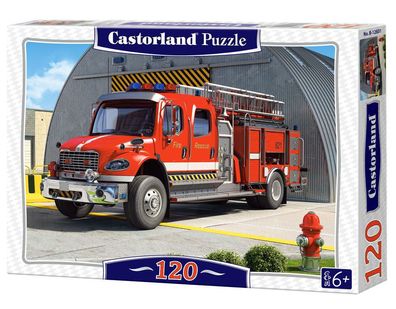 Castorland B-12831-1 Fire Engine, Puzzle 120 Teile