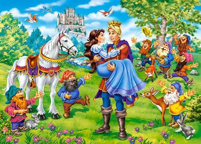 Castorland B-13463-1 Snow White-Happy Ending, Puzzle 120 Teile