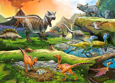 Castorland B-111084 World of Dinosaurs, Puzzle 100 Teile