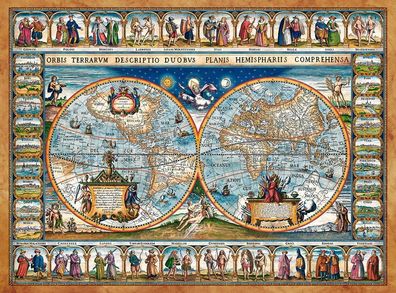 Castorland C-200733-2 Map of the world,1639, Puzzle 2000 Teile