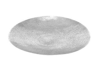 Gilde Schale rund Craquele silber, mit Aufhängung H= 6,0 cm Ø 43,5 cm 23766