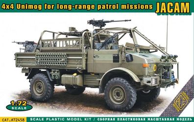 ACE 1:72 ACE72458 4x4 Unimog for long-range Patrol Missions JACAM