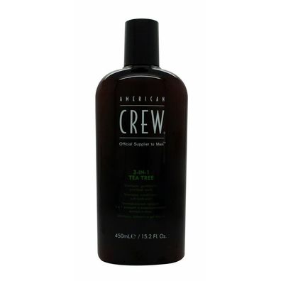 American Crew Tea Tree 3-in-1 Shampoo, Conditioner & Body Wash 450ml