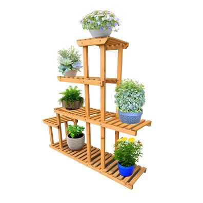 Blumenregal Lena Pflanzenständer mit 5 Ebenen Blumenständer Pflanzenregal Treppe
