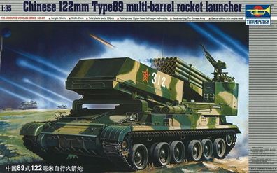 Trumpeter 1:35 307 Chinesischer Raketenwerfer 122mm Typ 89 Multi-barrel Rocket Launch