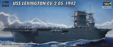 Trumpeter 1:700 5716 USS Lexington CV-2 05/1942 mit Flugzeugen und Wasserfläche!!!!
