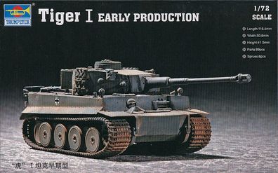 Trumpeter 1:72 7242 Tiger 1 Tank (Early)