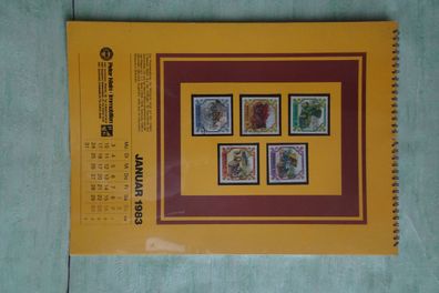Briefmarkenkalender Raab 1983 Sondermarken Stempel limitierte Auflagen vollständig