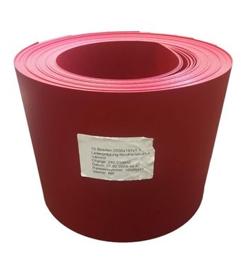 Sichtschutzstreifen 10 Stck. 25m aus PP 2530x191x1,1mm RAL 3003 rot PROFI-QUALITÄT