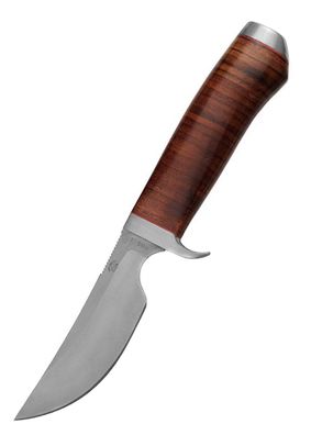 Impala Messer mit Trailing-Point-Klinge und Lederlamellengriff