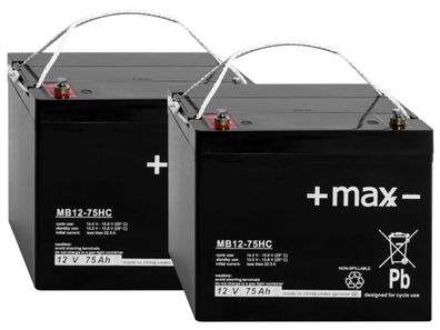 Bleiakkusatz kompatibel Elektroschubkarre Temax 24V 75Ah Blei Battery VRLA Vlies