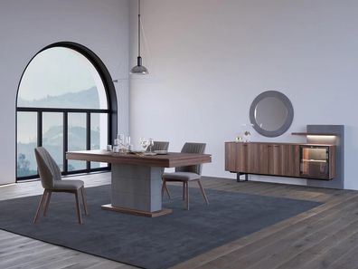 Komplett Esszimmer Esstisch 4x Stühle Modern Möbel Design Neu Einrichtung