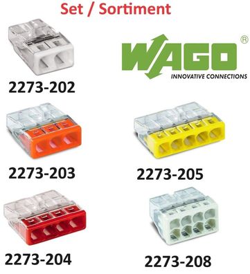 WAGO Klemmen Sortiment Set Serie 2273 Compact Hebelklemme Kabelklemme Lüster