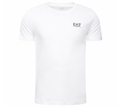 EA7 Emporio ARMANI Herren T-Shirt Baumwolle Weiß 8NPT51-PJM9Z-1100