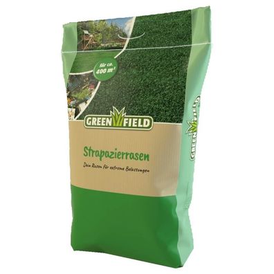 Greenfield Strapazierrasen 10 kg Rasensamen Sportrasen Grassamen Familienrasen